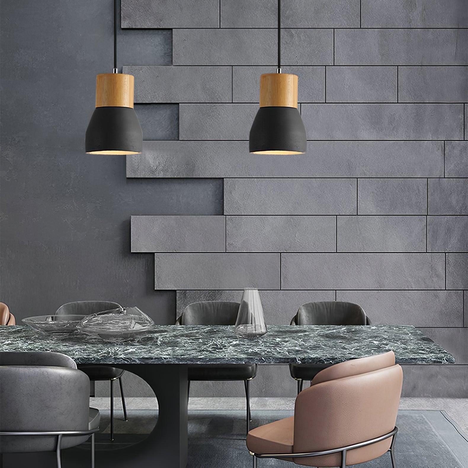 Andersen Concrete Pendant Light - Modern Industrial Ceiling Fixture for Kitchen, Dining Room & Living Room