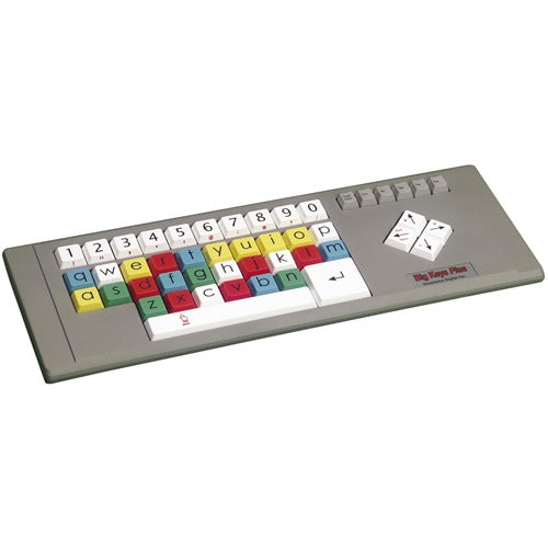Large Print Keyboard - Big Key Desktop Keyboard with Color-Coded Keys & QWERTY Layout - Ideal for Seniors, Low Vision Users & Office Work