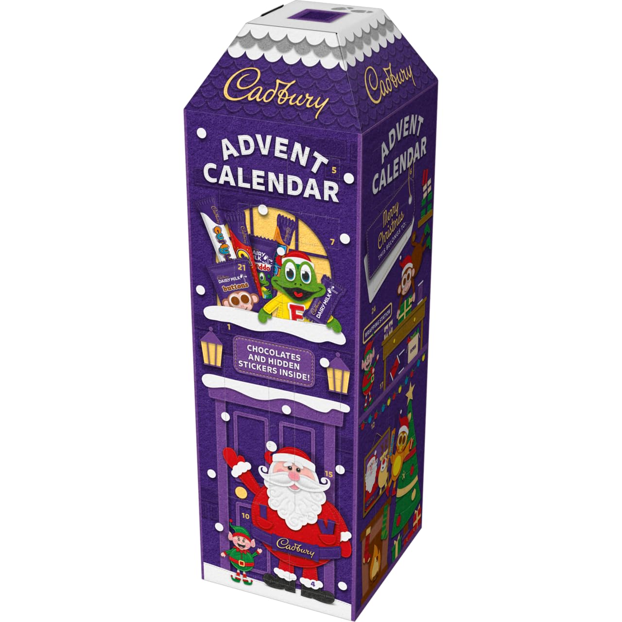 Cadbury Dairy Milk Christmas Chocolate Advent Calendar 90G - Countdown to Christmas with 24 Delicious Chocolate Treats - Perfect for Holiday Gifts, Stocking Stuffers & Family Traditions