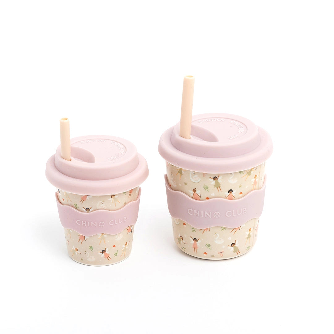 Fairy Kids Keep Cup 240ml with Straw - BPA Free Reusable Water Bottle for Toddlers - Perfect for School, Travel & Outdoor Activities