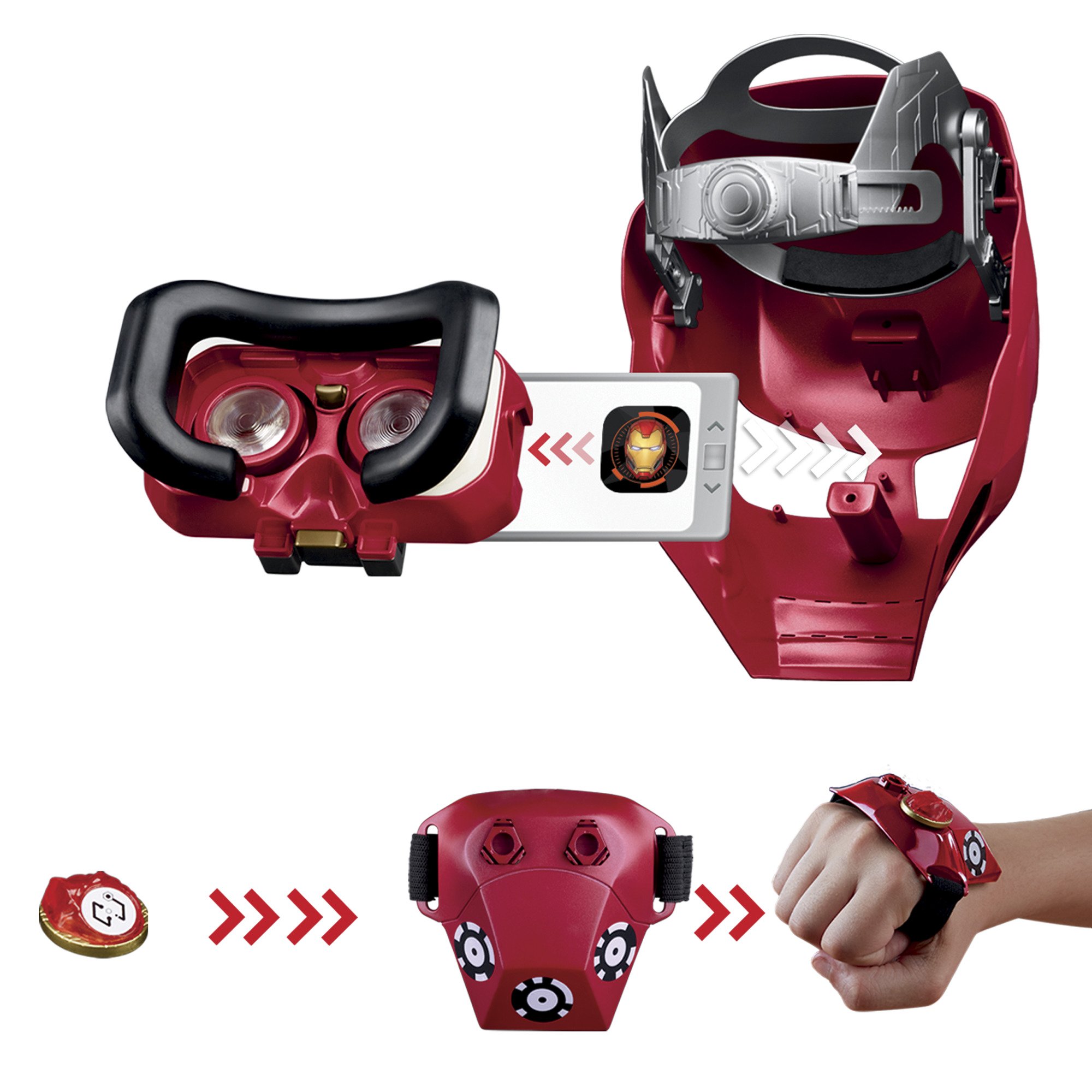 Marvel Avengers Iron Man Augmented Reality Helmet E0849 - Kids AR Gaming Headset for Superhero Role Play & Interactive Tech Fun - Perfect for Cosplay, Birthday Gifts & Virtual Reality Adventures
