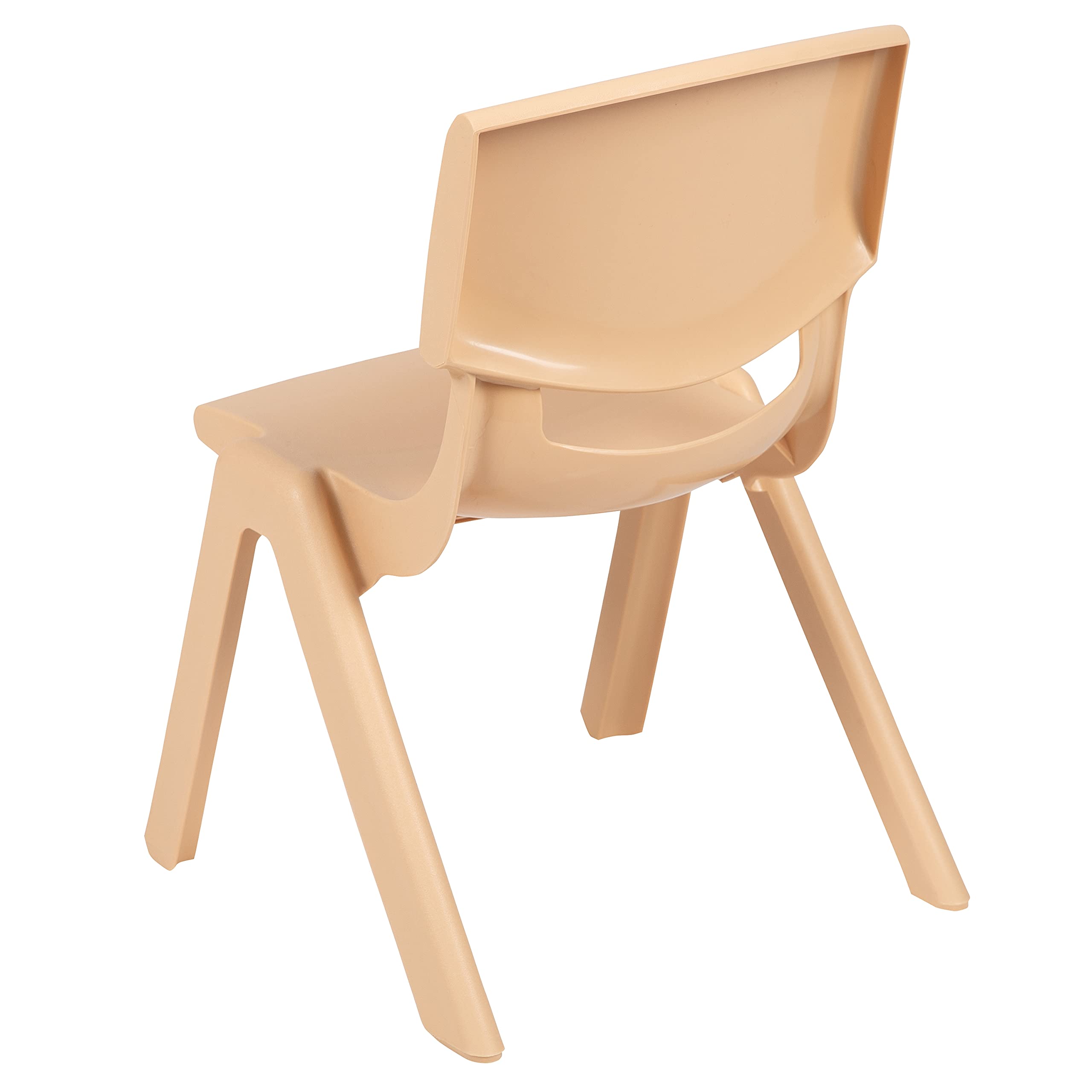 Flash Furniture Whitney 10-Pack Natural Plastic Stackable School Chairs - 12