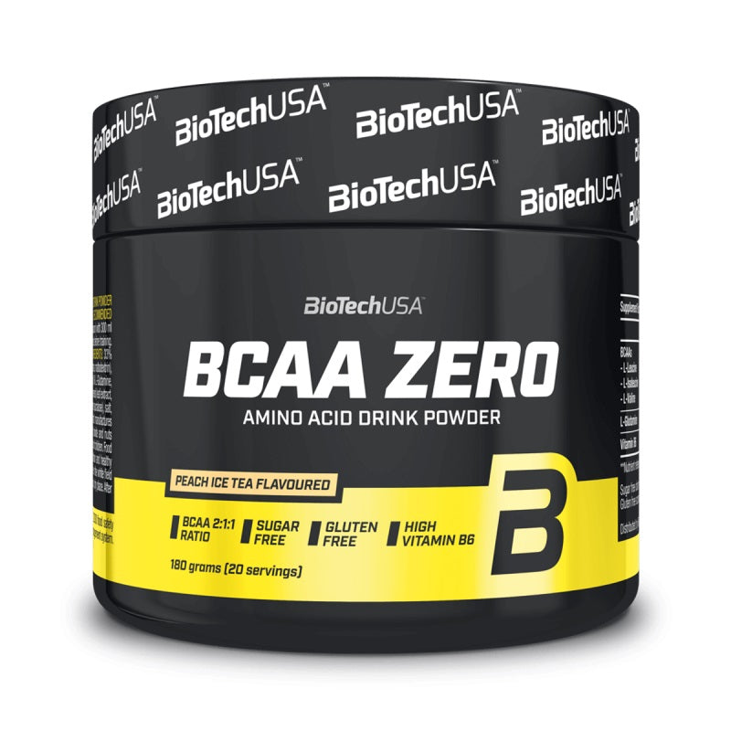 BioTechUSA BCAA Zero Watermelon Flavor - 180g Powder for Muscle Recovery & Endurance | Pre & Post Workout Supplement for Athletes & Fitness Enthusiasts