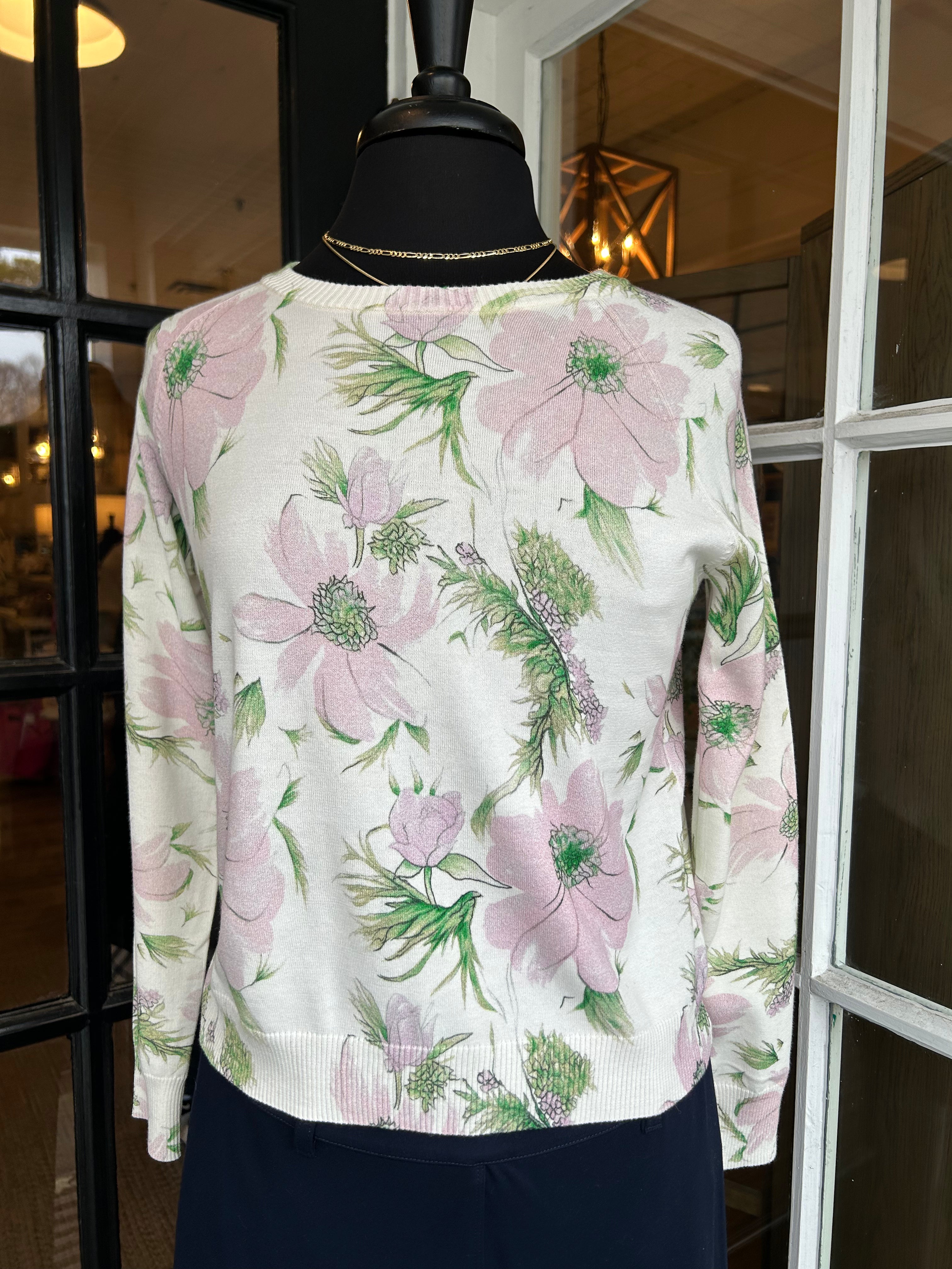 Floral Sweater for Women - Stylish Knit Pullover with Blooming Flower Design | Perfect for Fall, Winter & Casual Outfits