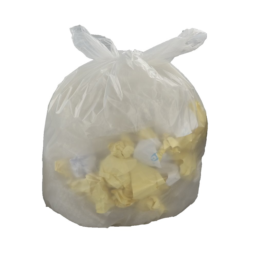 Ggbin 8 Gallon Medium Trash Bags - White, 115 Count | Heavy Duty Kitchen & Bathroom Garbage Bags for Home & Office Use