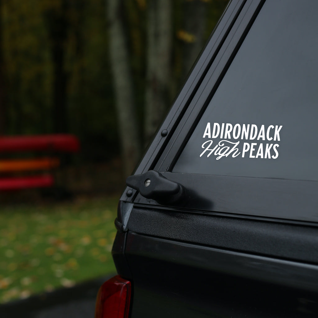 ADK High Peaks Vinyl Transfer Decal Stickers - Waterproof & Durable for Cars, Laptops, Windows - Perfect for Outdoor Enthusiasts & Hiking Gear