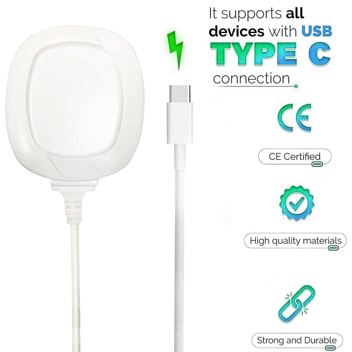 Original OPPO Fast Charger USB Type-C 25W - Compatible with OPPO A16s, A54s, A54, A58 5G, A94, A79 5G, A15, A18, A57, A77, Reno8 Lite - Quick Charge for Home, Office & Travel