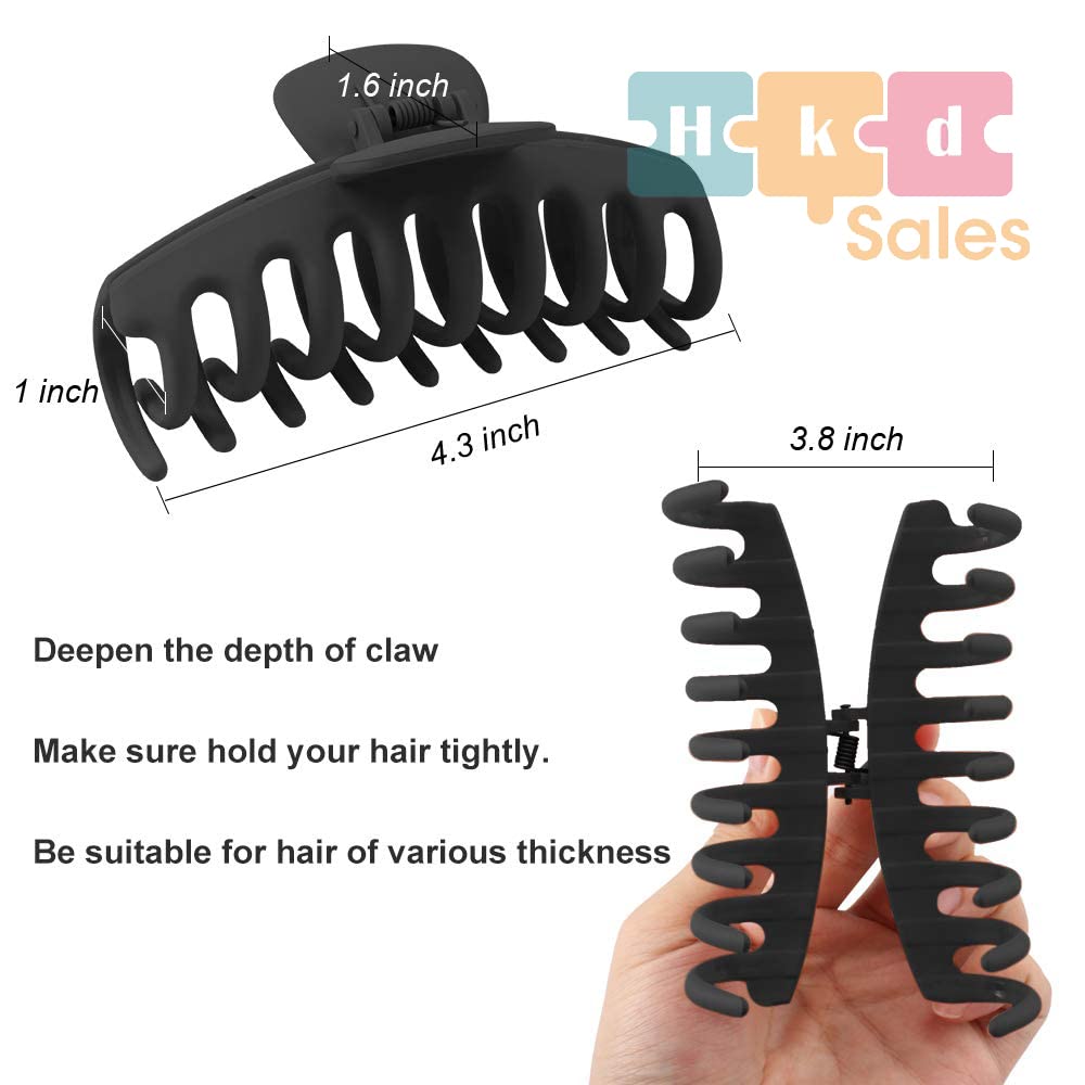 Stylish Acrylic Large Hair Clips for Women - 4