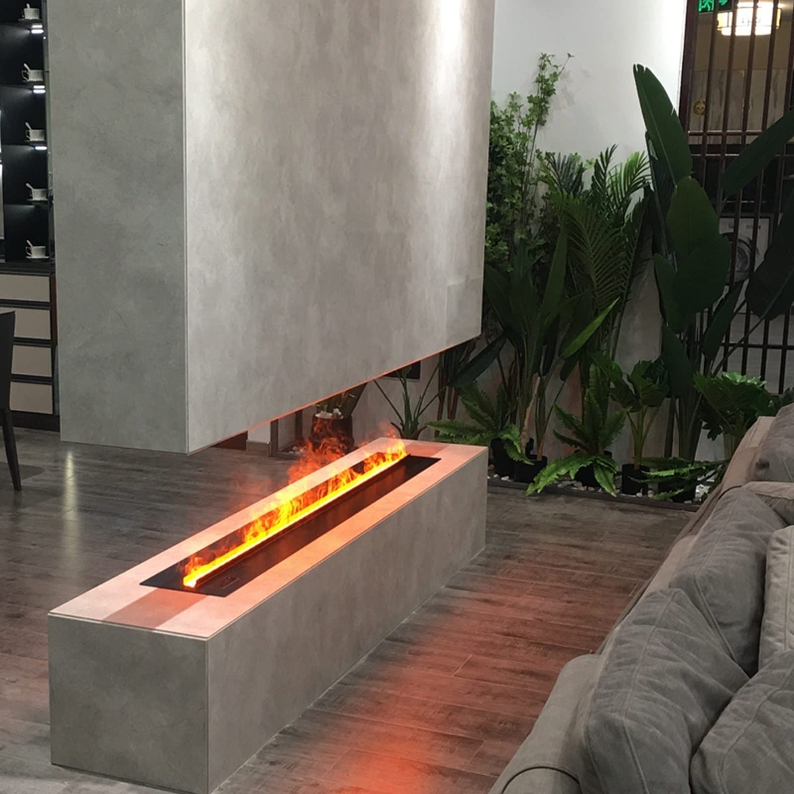 3D Simulation Electric Fireplace with Water Vapor & Auto-Fill Humidifier - Adjustable Flame & Remote Control - Perfect for Living Room, Bedroom, Office & Winter Home Decor