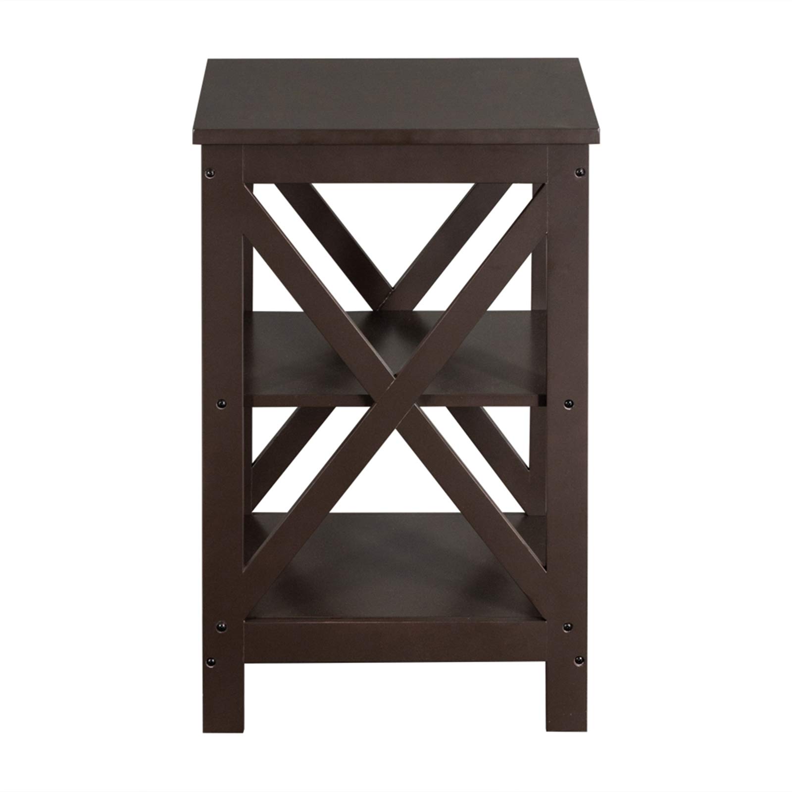 GT7-DL Double Cross Edge Coffee Table - Modern Industrial Style Side Table for Living Room, Office, or Bedroom - Perfect for Holding Drinks, Books, and Decor