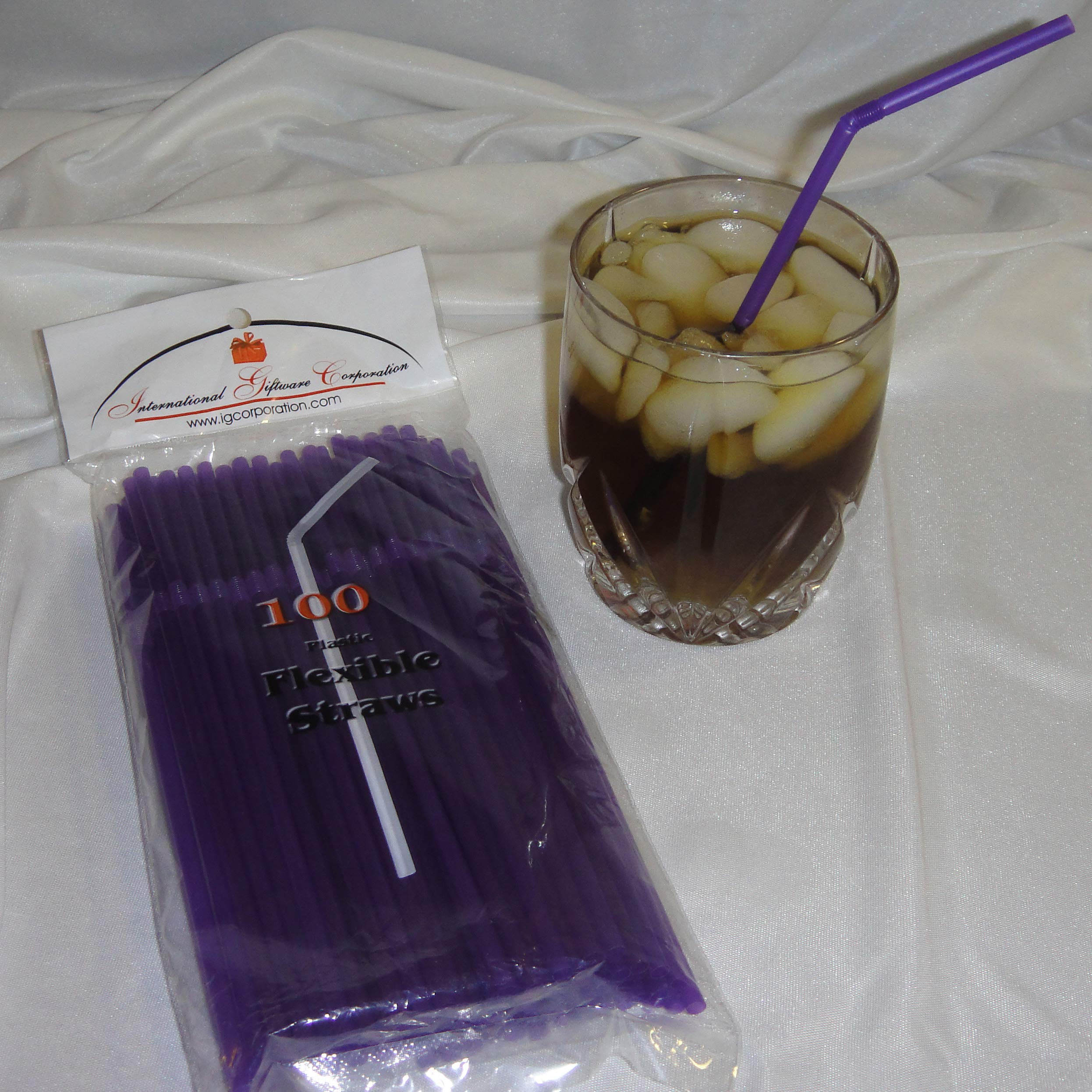 5,000 Flexible Drinking Straws Bulk - Eco-Friendly Bendable Plastic Straws for Luau, Wedding, Party & Anniversary Supplies (Purple) - Perfect for Cocktails, Smoothies & Beverage Stations