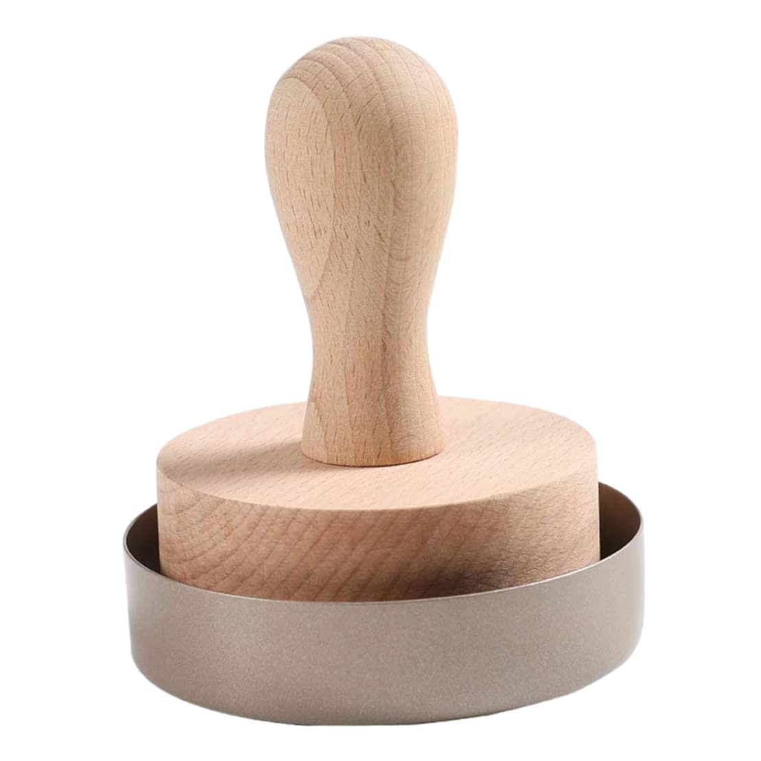 Wooden Tart Press Tool - DIY Baking Dough Press & Pastry Tamper for Egg Tarts - Handmade Wood Tart Mould for Professional & Home Baking - Perfect for Making Portuguese Egg Tarts, Fruit Tarts, and Mini Pies
