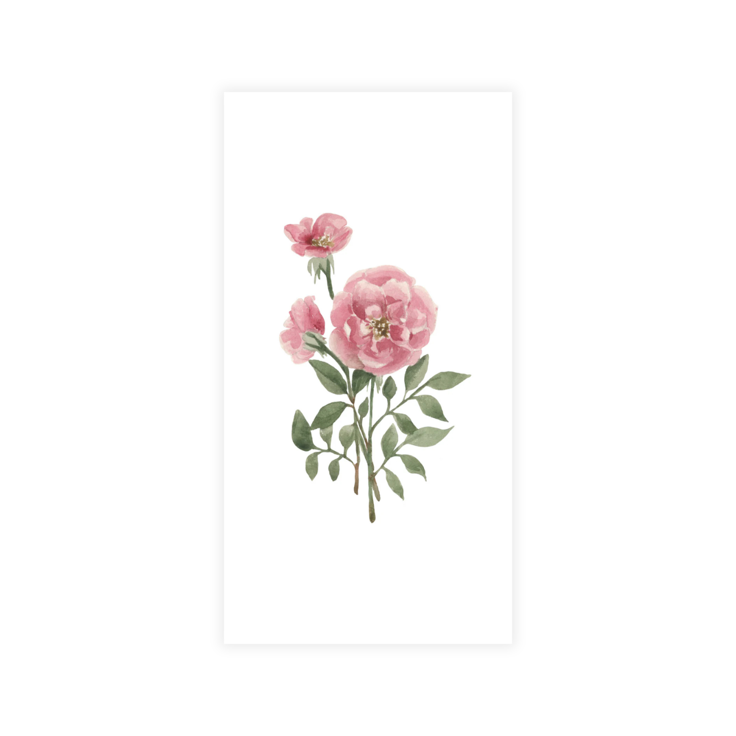 Premium Disposable Linen-Like Paper Guest Towels - 16 Pack Blush Roses Design - Soft & Absorbent for Parties, Weddings, and Upscale Events