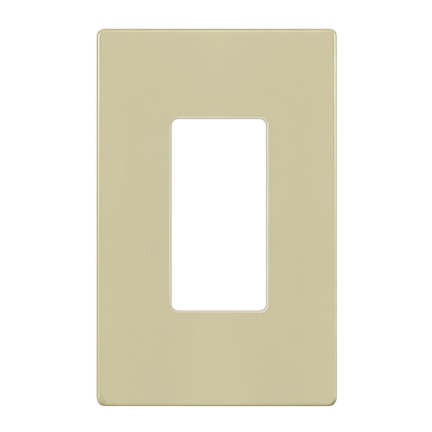 1 Gang Decorator Rocker Screwless Wall Plate in Ivory - Perfect for Modern Home & Office Electrical Outlet Covers