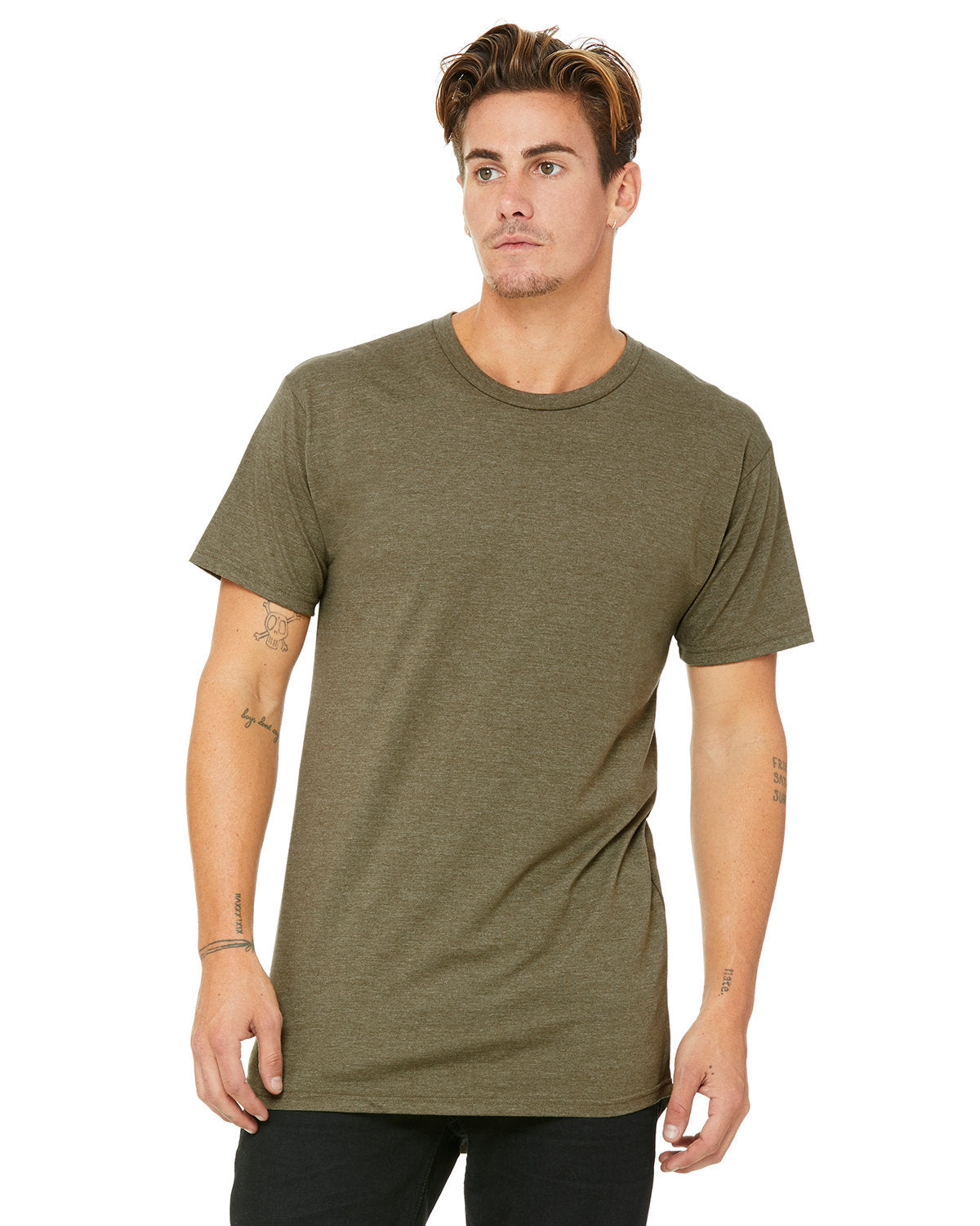 Bella + Canvas 3006 Men's Long Sleeve Slim Fit Urban T-Shirt - Soft Cotton Crew Neck Tee for Casual Wear, Street Style & Layering