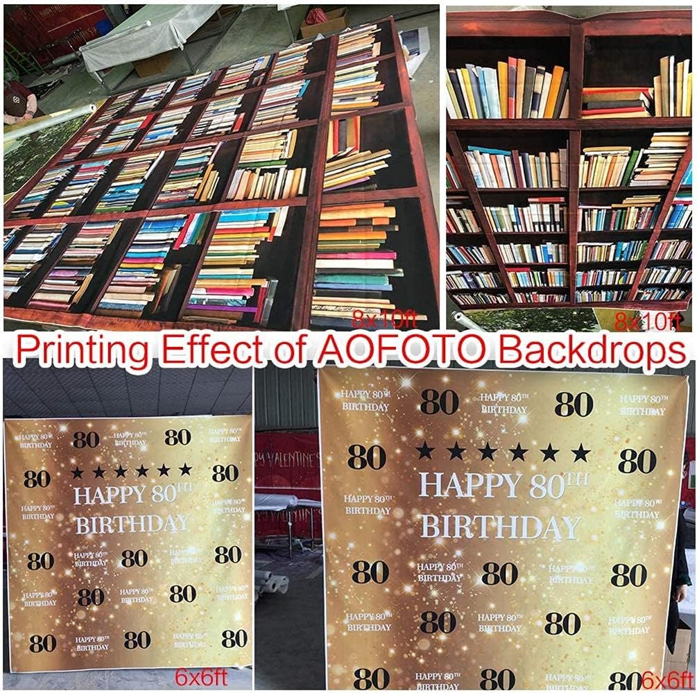 3x5ft Bookshelf Photography Backdrop - Vinyl Bookcase Background for Video Recording, Portrait Studio, Library & Book Store Decor - Ideal for Zoom Meetings, Video Calls, and Conference Backgrounds