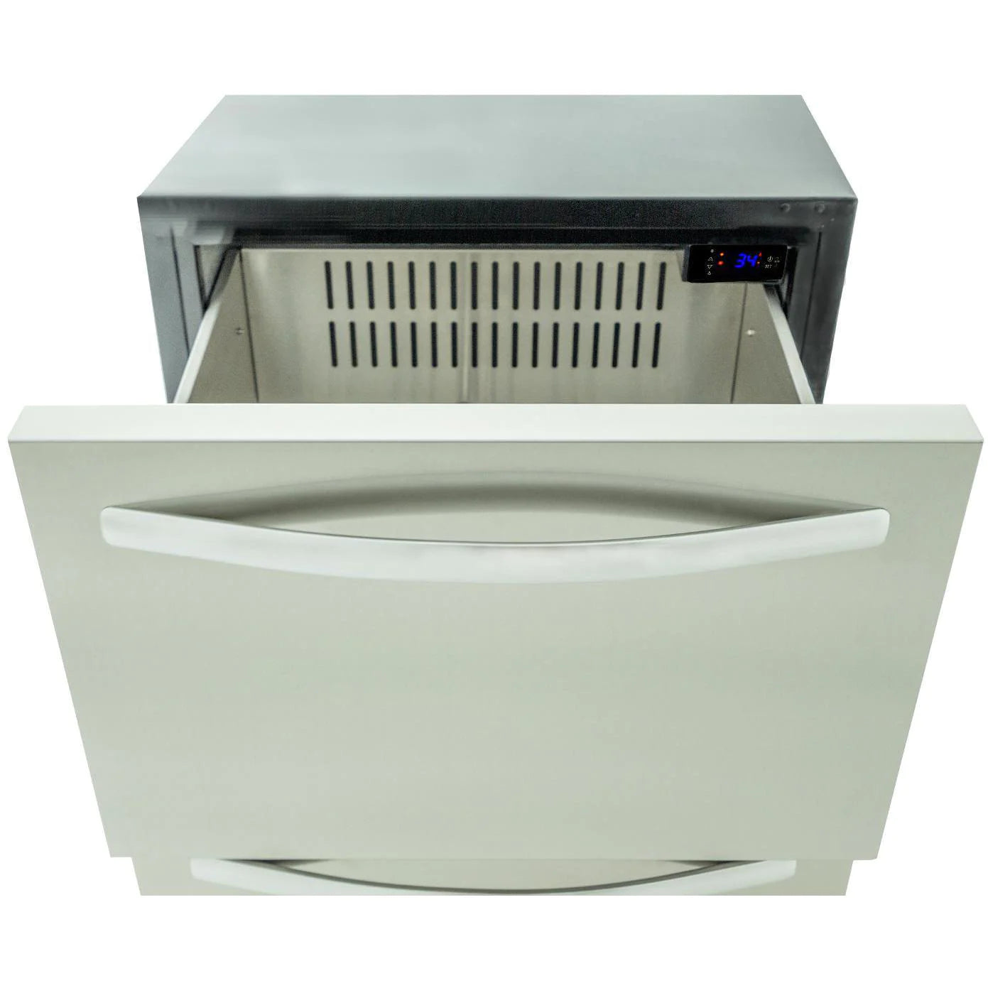 Blaze 23.5 Inch 5.1 Cu. Ft. Outdoor Rated Stainless Steel Double Drawer Refrigerator - Perfect for Patio, Poolside, Outdoor Kitchen & Entertainment Areas