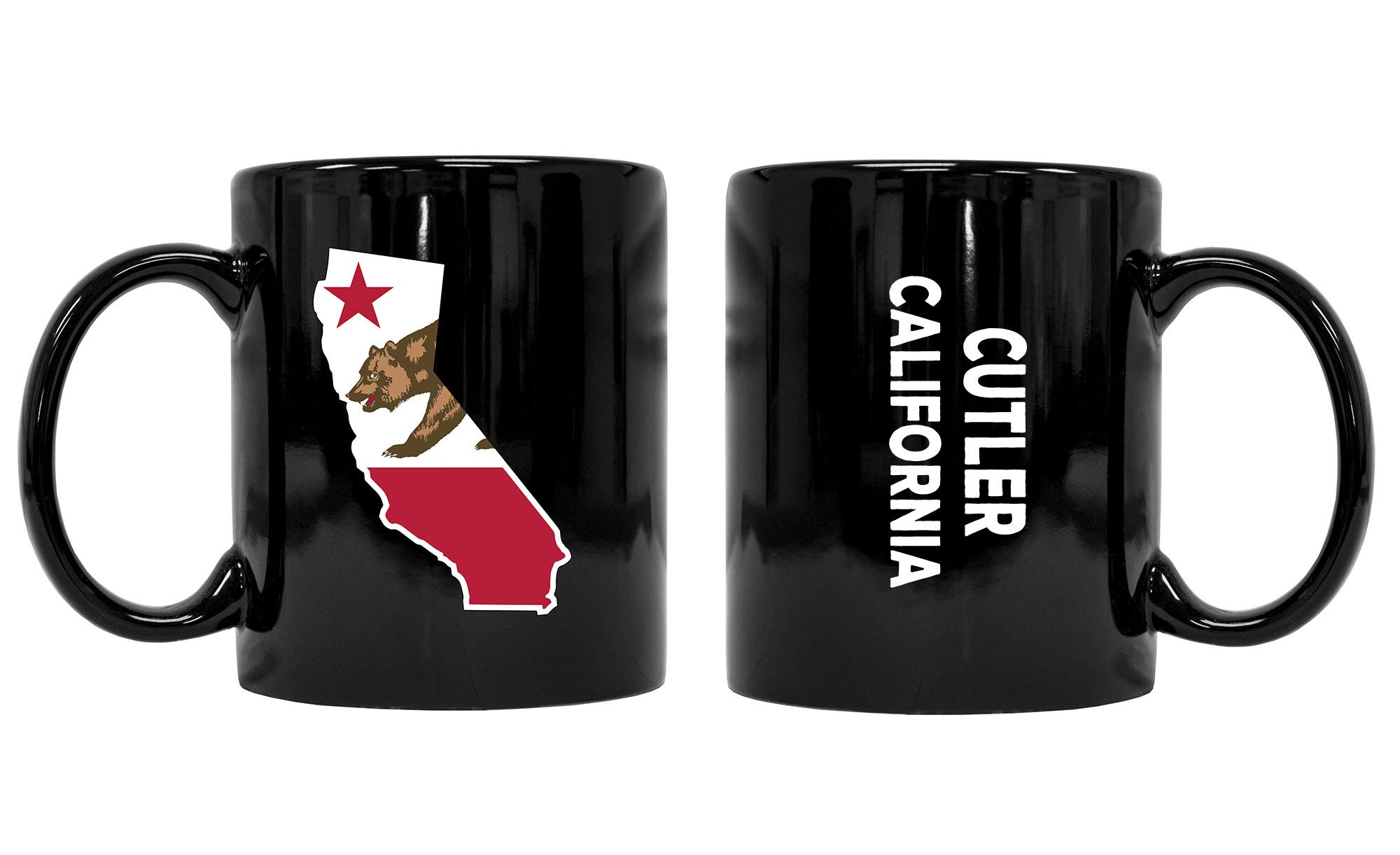 Cutler California Souvenir Black Ceramic Coffee Mug - R&R Imports - Perfect for Home, Office & Gift Giving