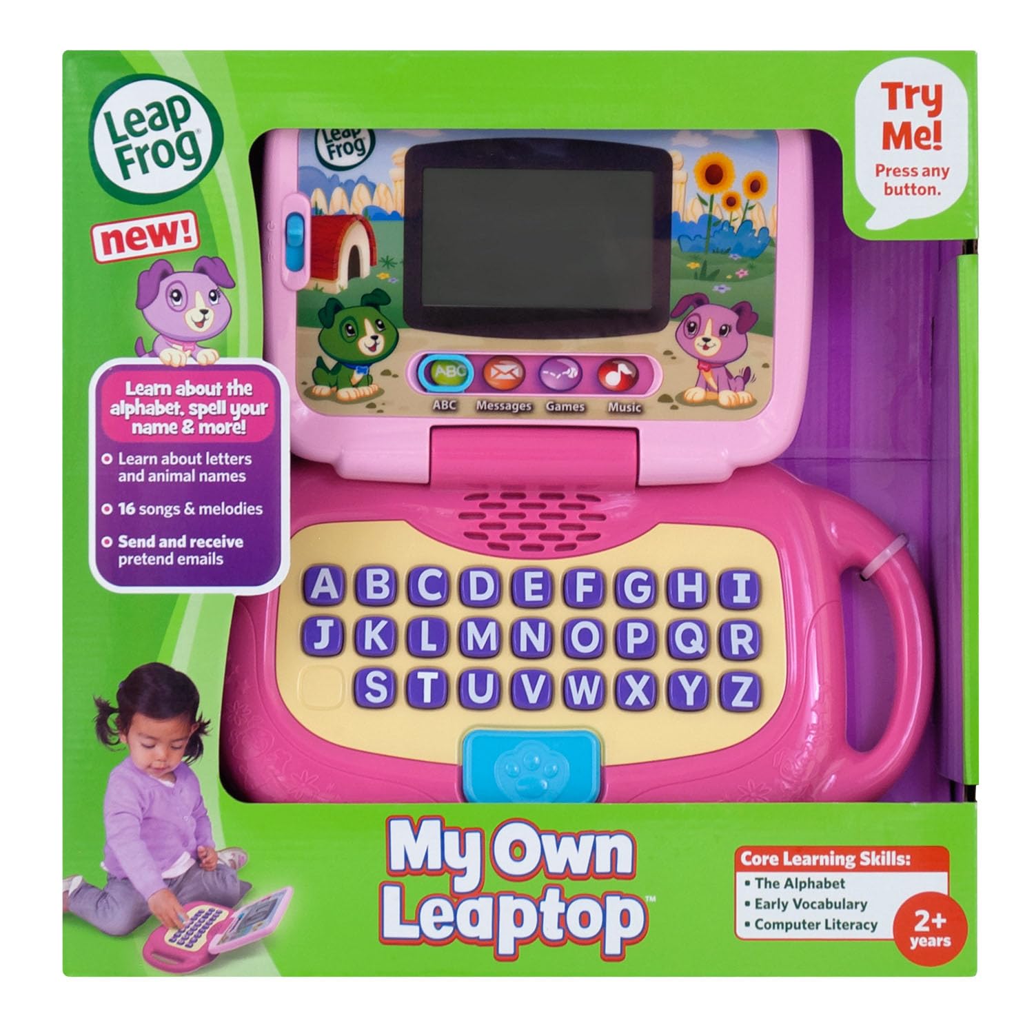 LeapFrog My Own Leaptop - Pink Educational Learning Laptop Toy for Kids Ages 2-5 Years | ABCs, Numbers, Music & Games | Perfect for Preschool Learning & Pretend Play