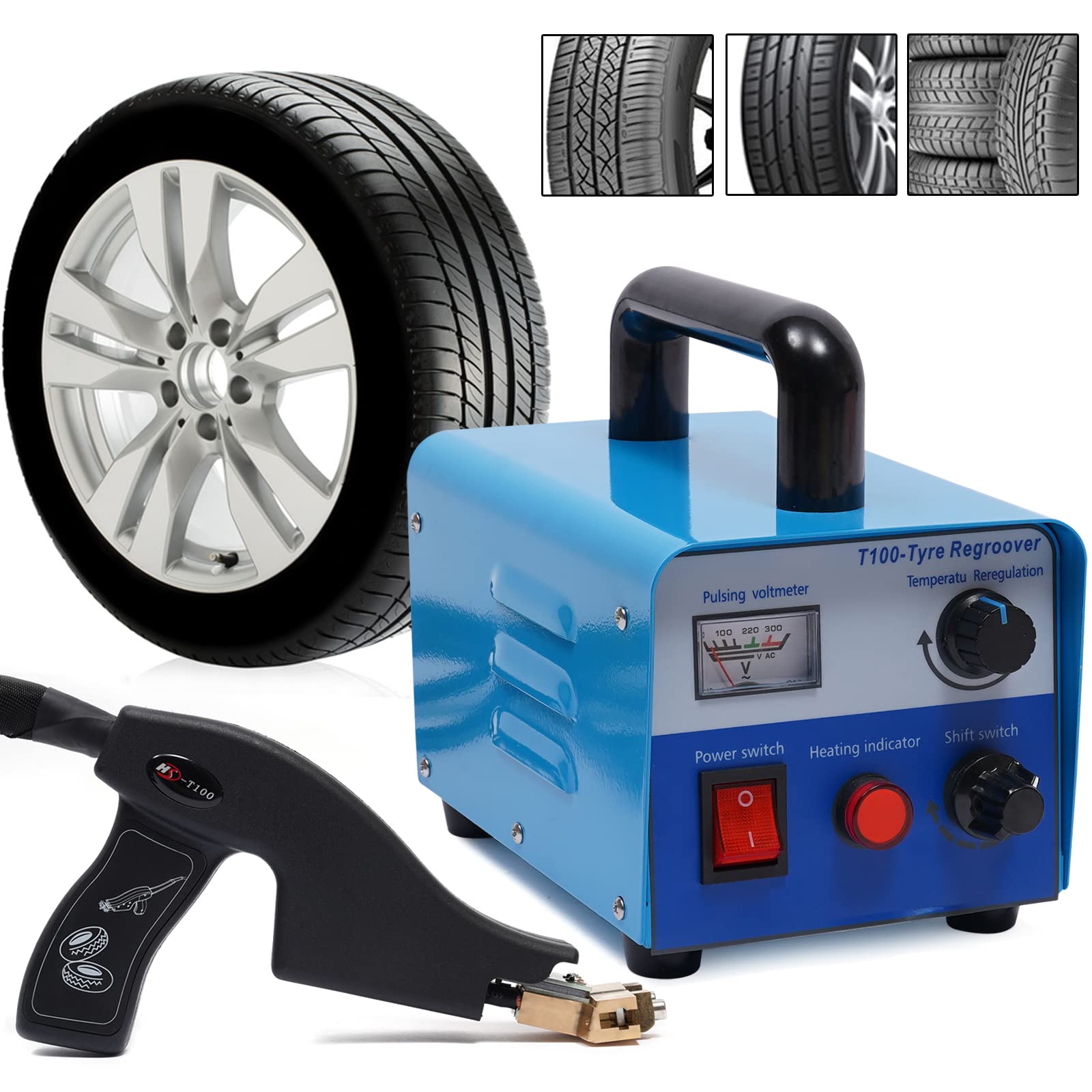 Professional 110V 400W Tire Groover Machine - Heavy Duty Iron Tire Cutter & Regroover Tool for Car, Truck, ATV & Motorcycle Tires - Perfect for Tire Repair Shops, Auto Garages & DIY Enthusiasts