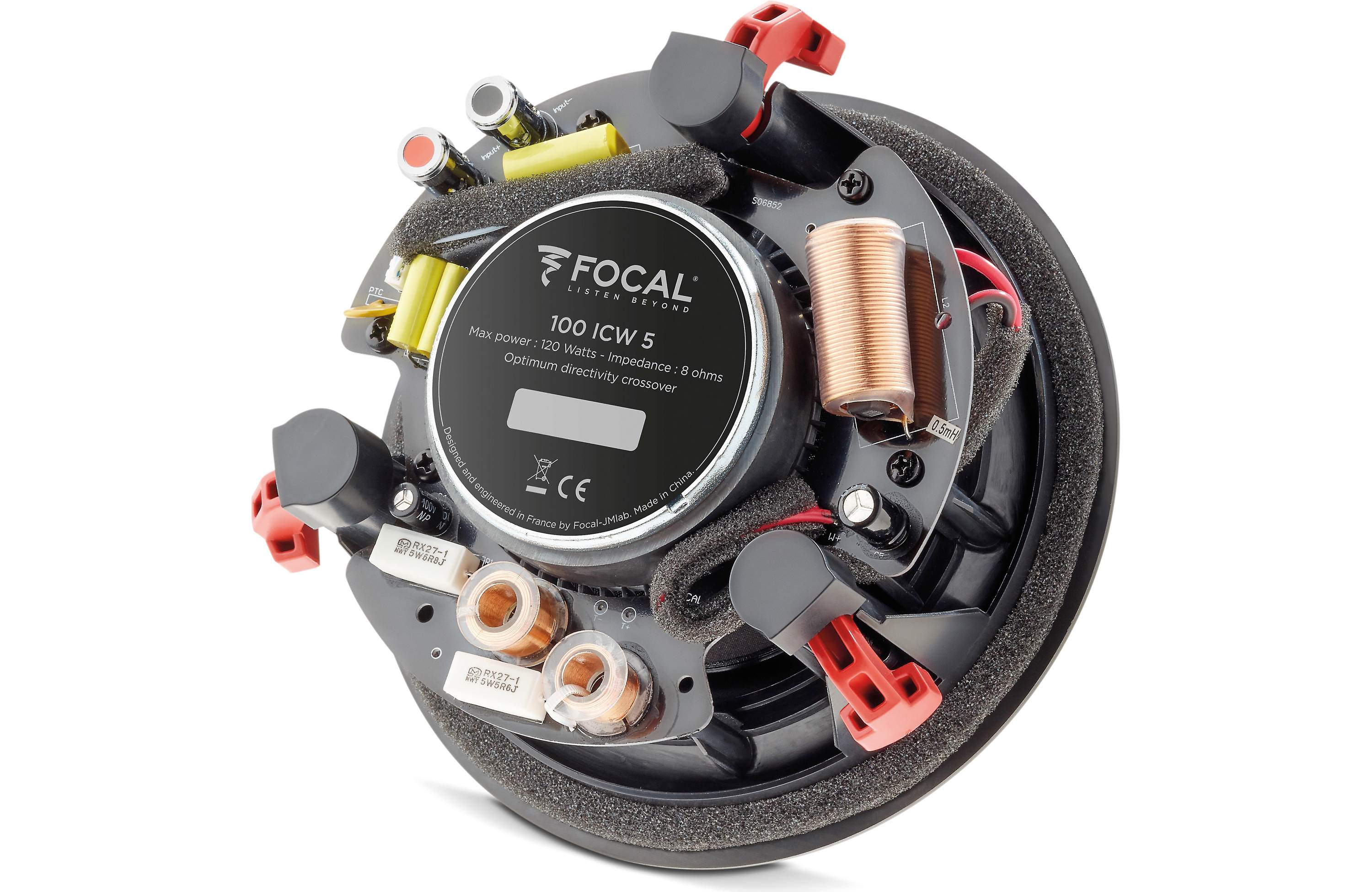 Focal 100 ICW 5 In-Wall/In-Ceiling 2-Way Coaxial Speaker - High-Quality Home Audio for Living Room, Bedroom & Home Theater (Single Speaker)