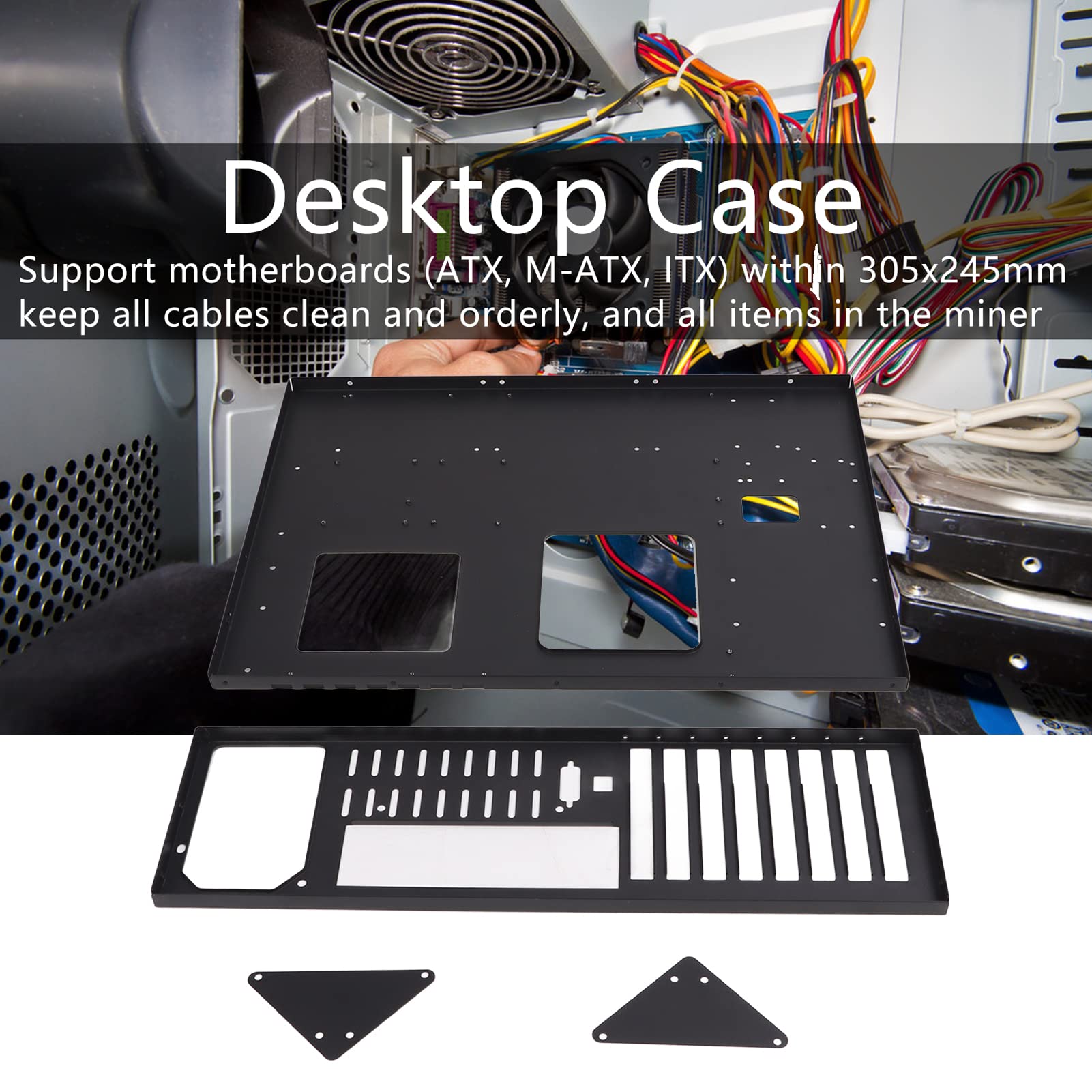 Sxhlseller Open Air Mining Rig Frame - Aluminum Computer Case for Cryptocurrency Mining with Motherboard Bracket | Mining Tools & Equipment for Bitcoin, Ethereum, Dogecoin | Perfect for Home Mining Setup & Crypto Farm Racks