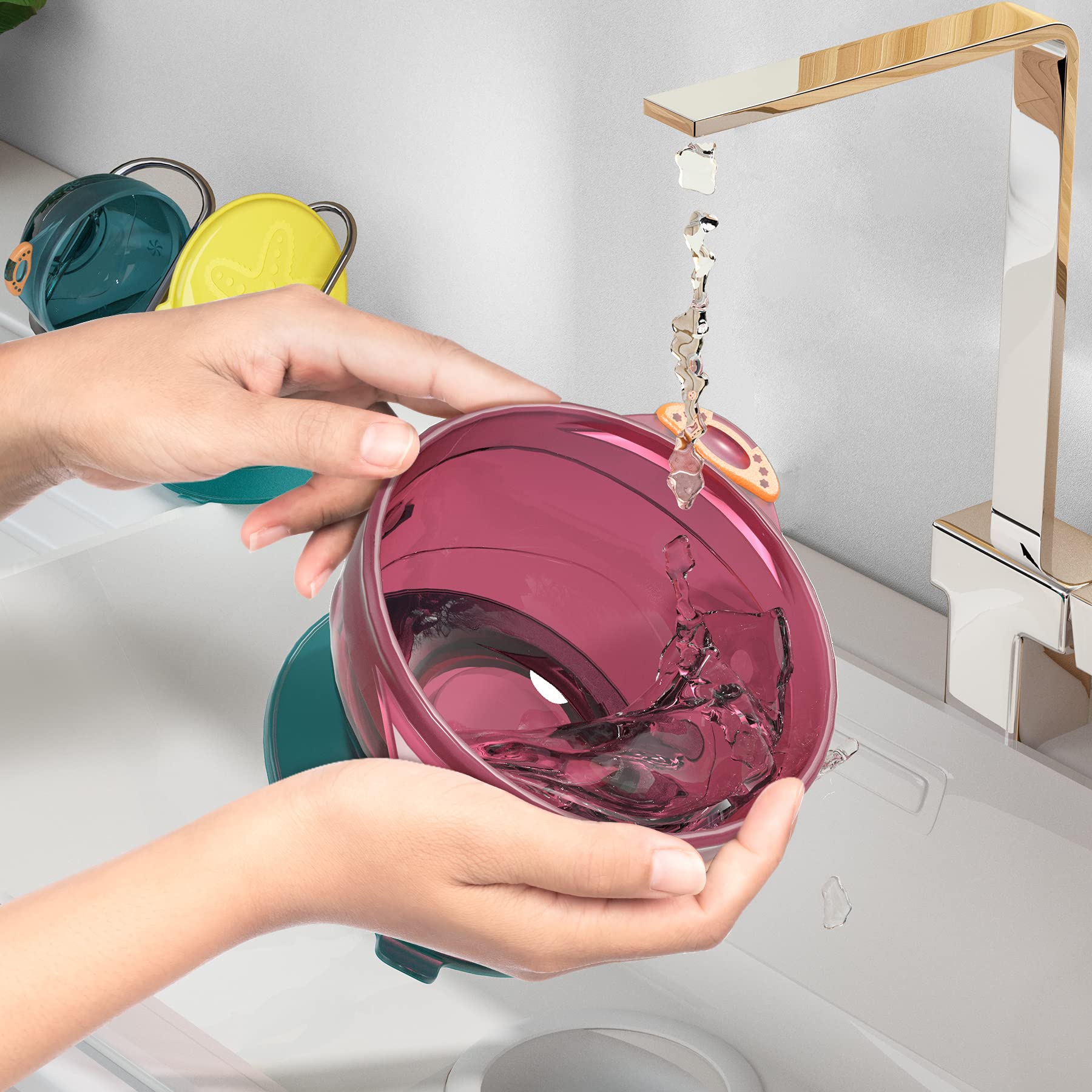 OR TU Baby Bowl Sets VC-TM500 - 6-Piece Colorful Non-Slip Feeding Bowls for Toddlers | BPA-Free, Microwave & Dishwasher Safe | Perfect for Baby-Led Weaning, Snacks & Mealtime