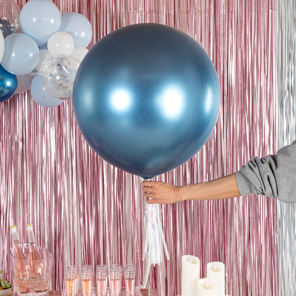 Balloonify Metallic Blue Latex Balloons - 36 Inch Large Party Balloons (10 Count Box) - Perfect for Birthday Parties, Baby Showers & Wedding Decorations