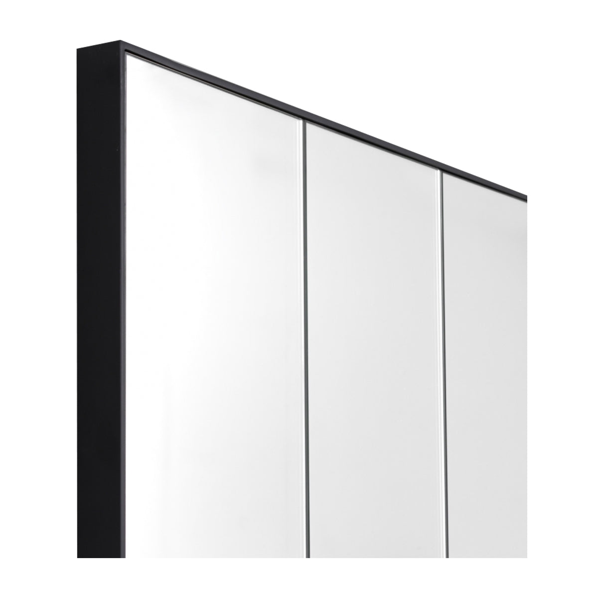 Black Loft Medium Wall Mirror - Elegant & Modern Home Decor for Bedroom, Living Room, or Entryway