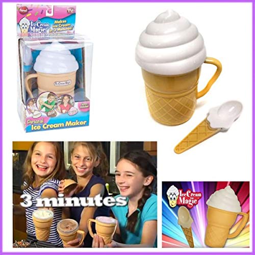 Personal Ice Cream Maker Machine - Homemade Frozen Yogurt & Gelato Maker for Quick & Easy Desserts - Perfect for Parties, Family Gatherings & Summer Treats