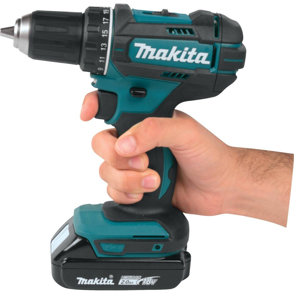 **Makita XFD10R 18V LXT® Lithium-Ion Cordless Drill Driver Kit with 2.0Ah Battery - Compact & Powerful for DIY, Woodworking, and Home Improvement Projects**