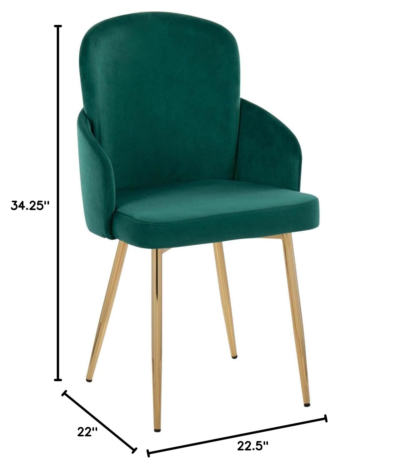 LumiSource Dahlia Upholstered Dining Chairs Set of 2 - Modern Kitchen Chairs for Dining Table - Perfect for Home, Restaurant, and Office Use