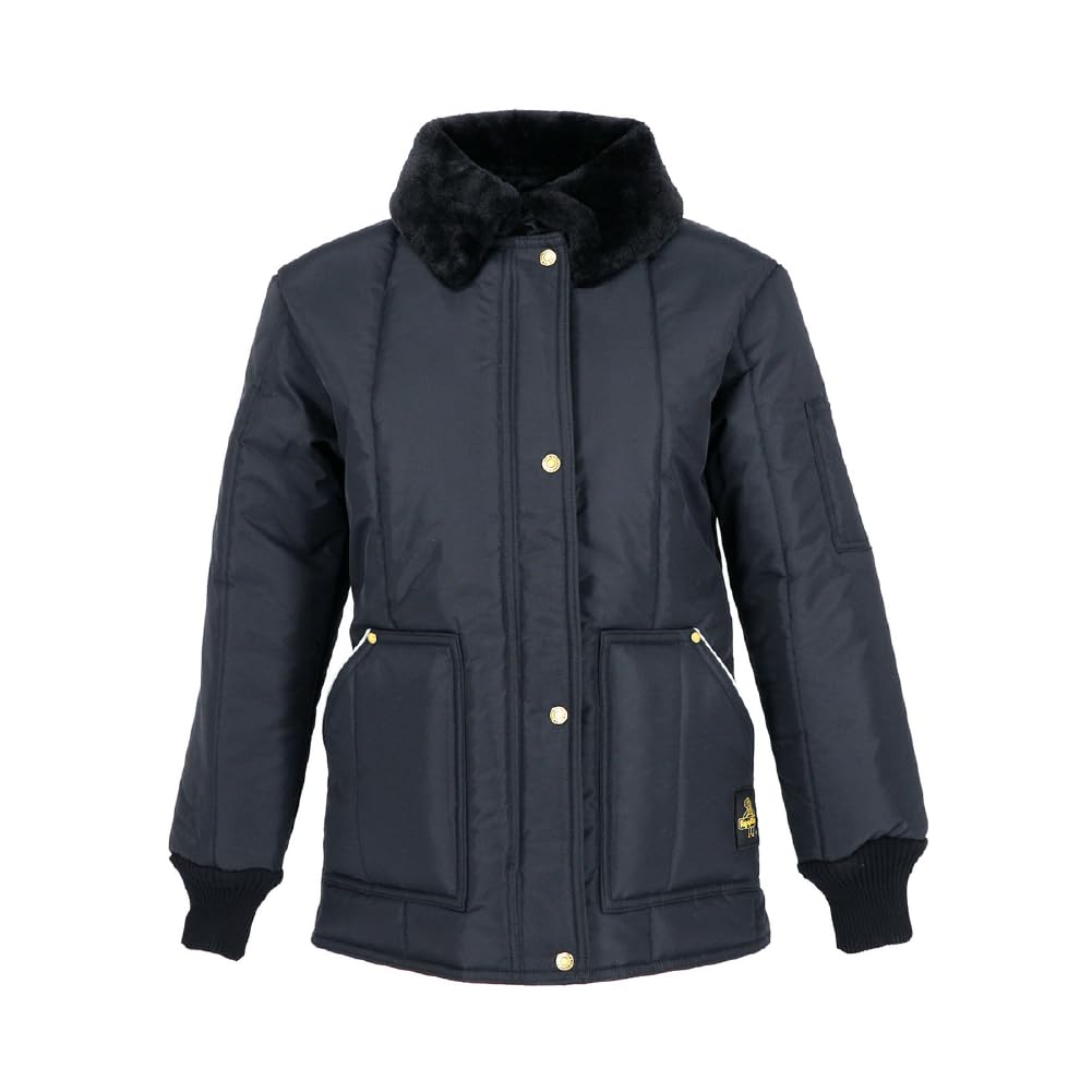 RefrigiWear Women’s Heavy Duty Insulated Zippered Winter Coat for Extreme Cold -50°F (-46°C), Navy Blue (Size) – Perfect for Outdoor Work, Ice Fishing & Winter Sports