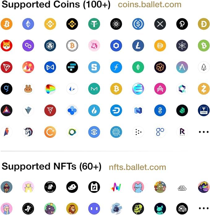 Ballet Real Bitcoin Gold Edition - Secure Crypto Cold Storage Card | Multi-Currency & NFT Hardware Wallet for Bitcoin, Ethereum & More | Ideal for Travel, Gifting & Long-Term Crypto Storage