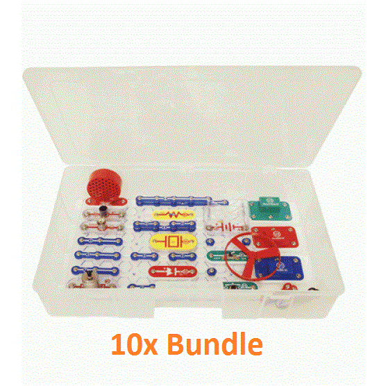 Snap Circuits Jr. SC-100 Electronics Exploration Kit - STEM Learning Toy for Kids Ages 8+ with 100+ Experiments - Pack of 10 - Perfect for Classroom, Homeschool & Science Fair Projects