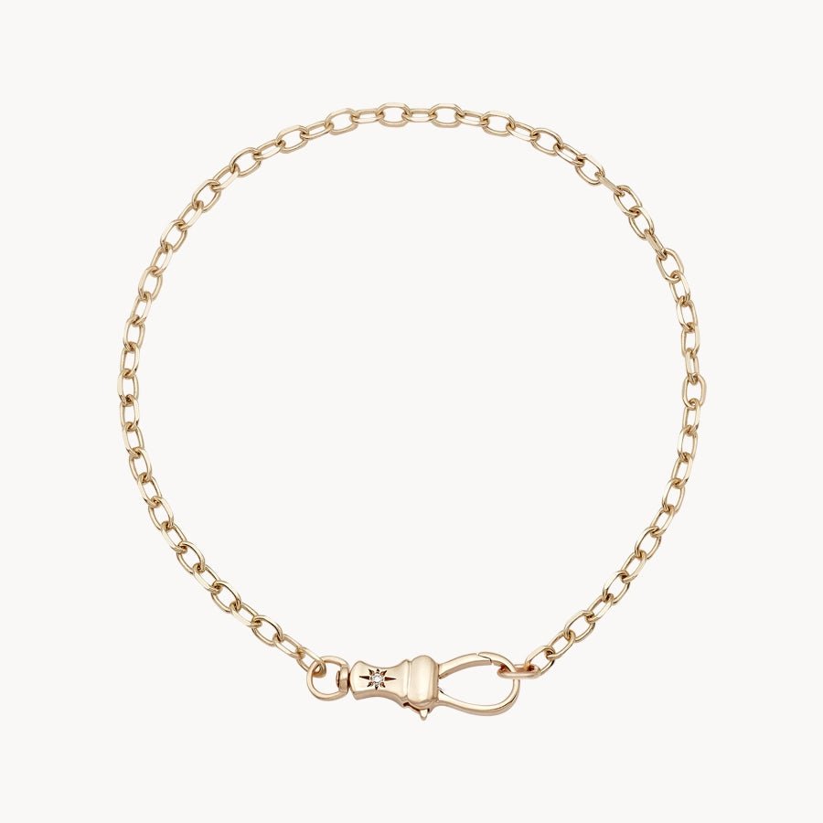 Magic Maker Charm Collector Clasp Bracelet - 10K Yellow Gold with Brilliant Diamonds | Elegant Jewelry for Everyday Wear, Special Occasions & Gifts