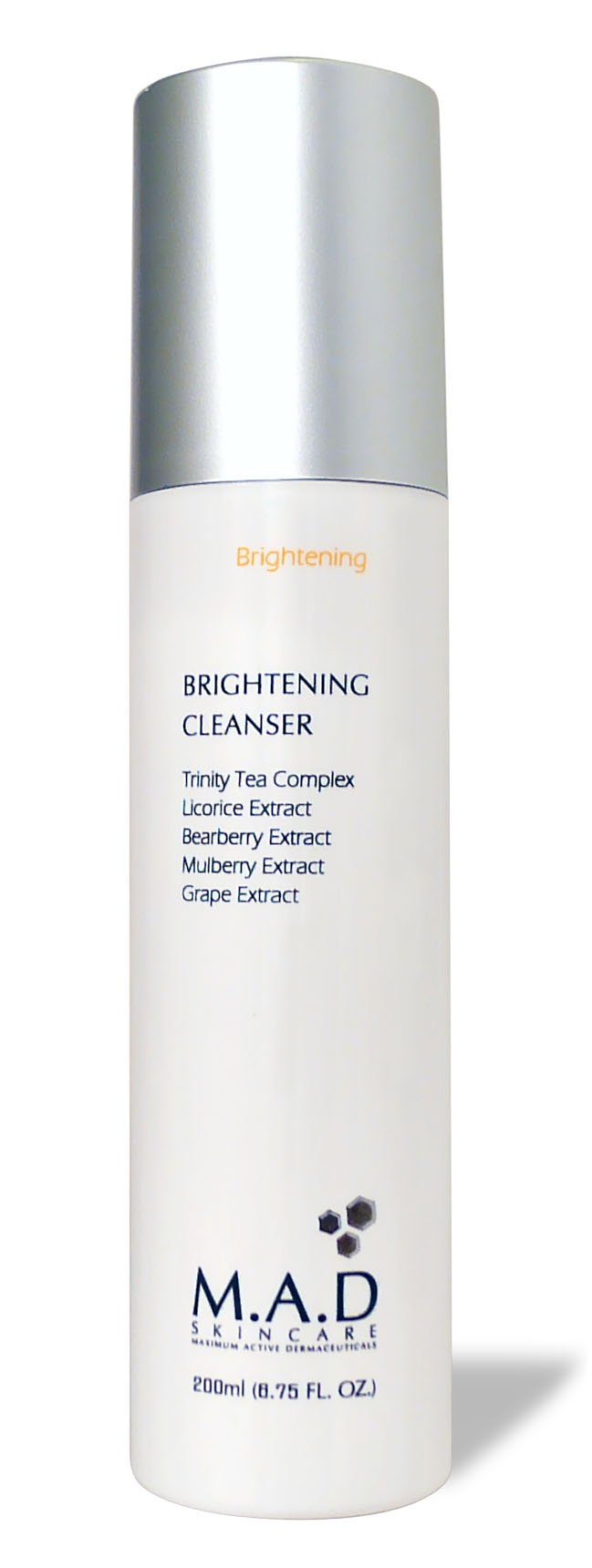 M.A.D Skincare Brightening Cleanser 6.75 oz - Vitamin C Face Wash for Glowing Skin, Dark Spot Treatment & Even Tone - Gentle Daily Facial Cleanser for Women & Men - Perfect for Morning & Night Routine