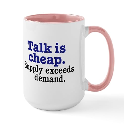 White/Pink Inside - Talk Is Cheap Mugs