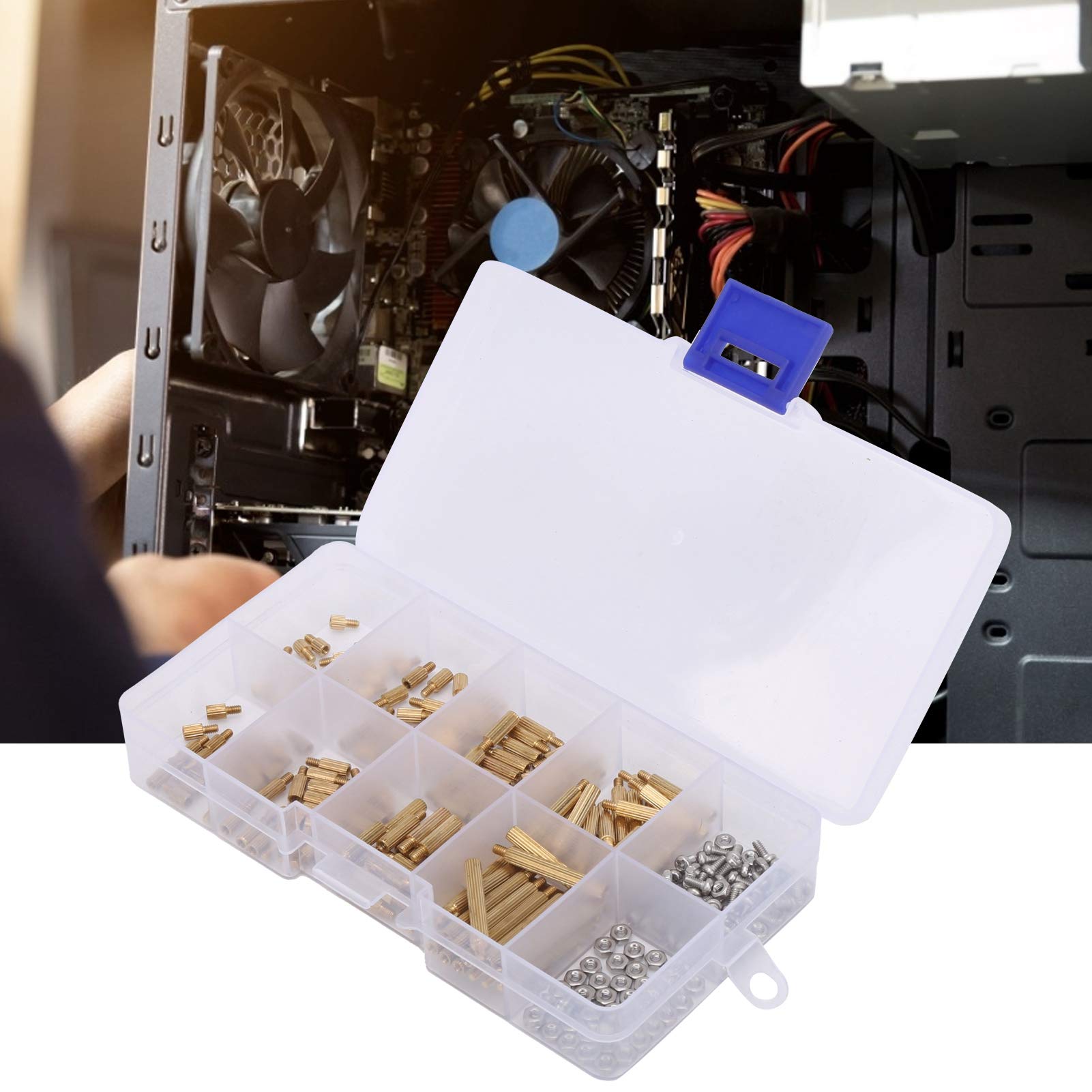 VINGVO M2 Brass Standoff Spacer Kit - 120pcs Computer Case Motherboard Mounting Hardware for PC Build, Repair & DIY Projects | Perfect for Gaming Rigs, Workstations & Server Installations