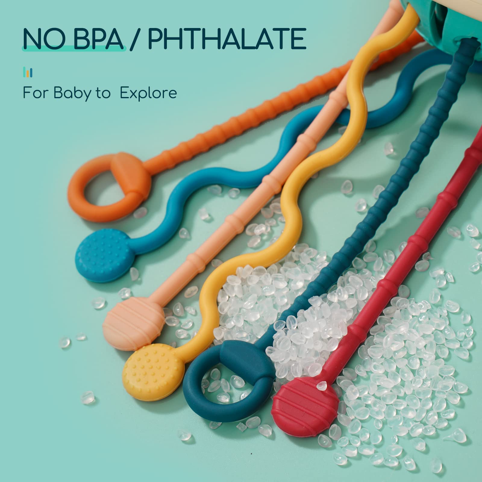 Montessori Toys for 1 Year Old - Airplane Travel Essentials for Babies 6-12 Months - Sensory & Fine Motor Skill Toys for Toddlers 1-3 Years - Pull String Activity for Boys & Girls - BPA Free Christmas & Birthday Gifts - Perfect for Home, Travel & Early Learning Development