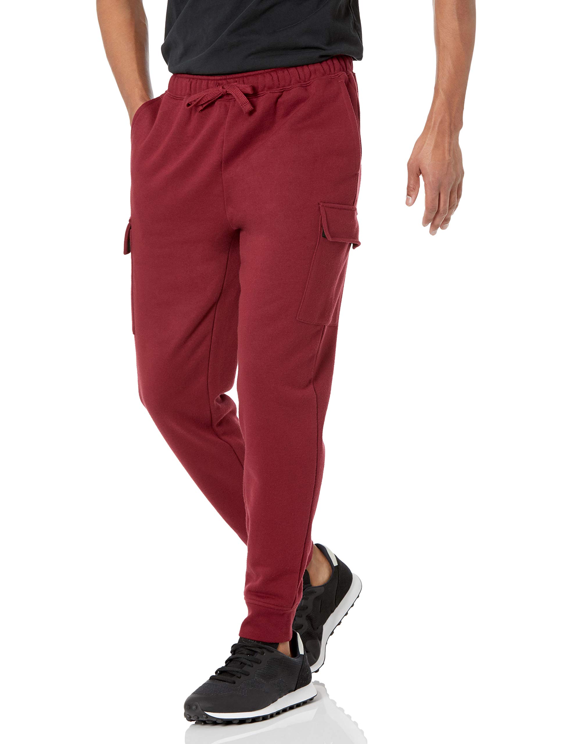 Amazon Essentials Men's Fleece Cargo Jogger Sweatpants - Comfortable Casual & Workout Pants for Gym, Lounge & Outdoor Activities