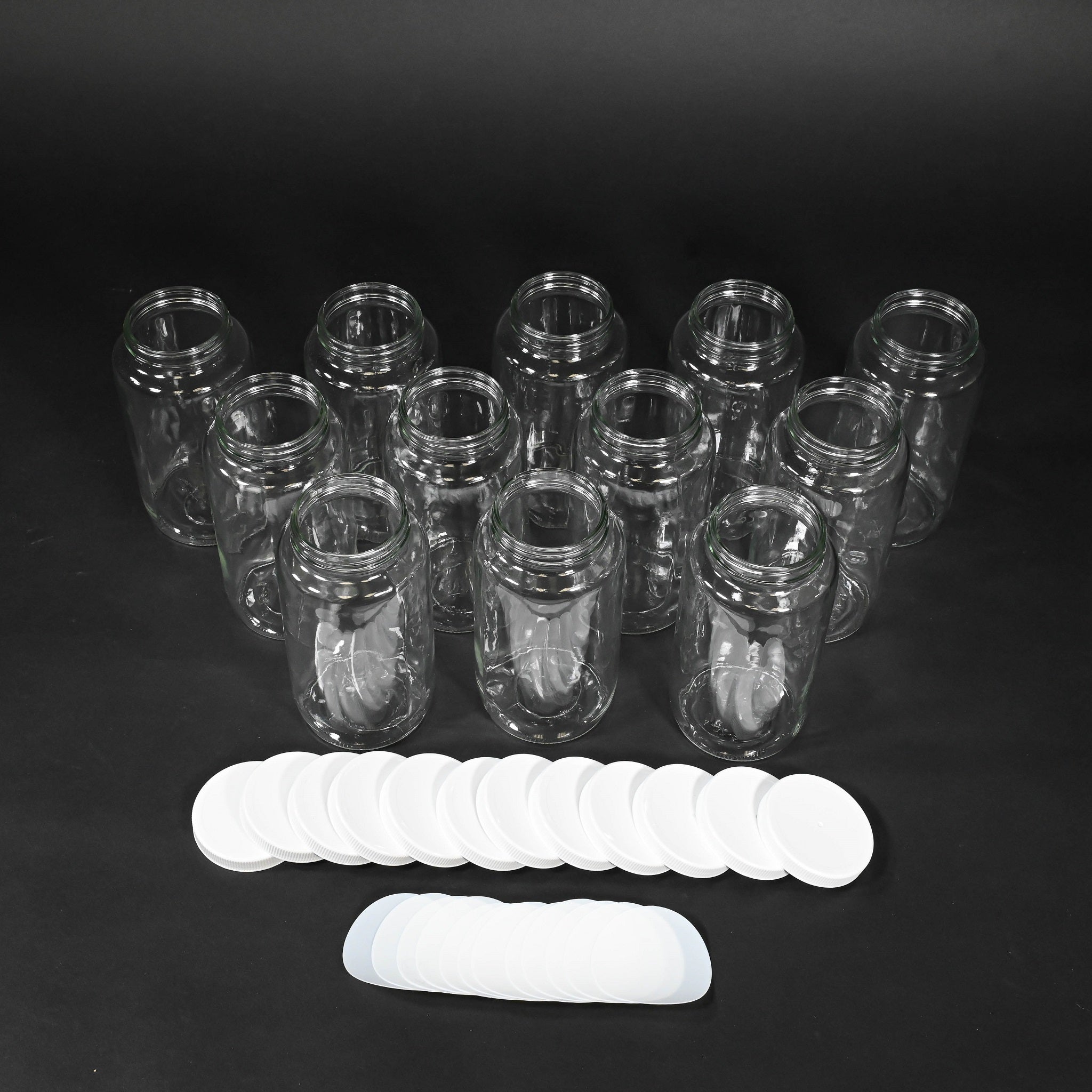 12 Pack 950ml Glass Bottles with Airtight Lids - Perfect for Homemade Juice, Kombucha, Cold Brew & Meal Prep Storage