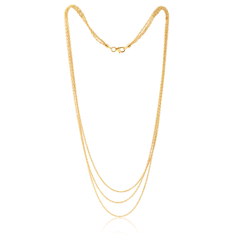 9ct Gold Silver Filled 43cm Necklace for Women - Elegant Layering Piece for Everyday Wear & Special Occasions