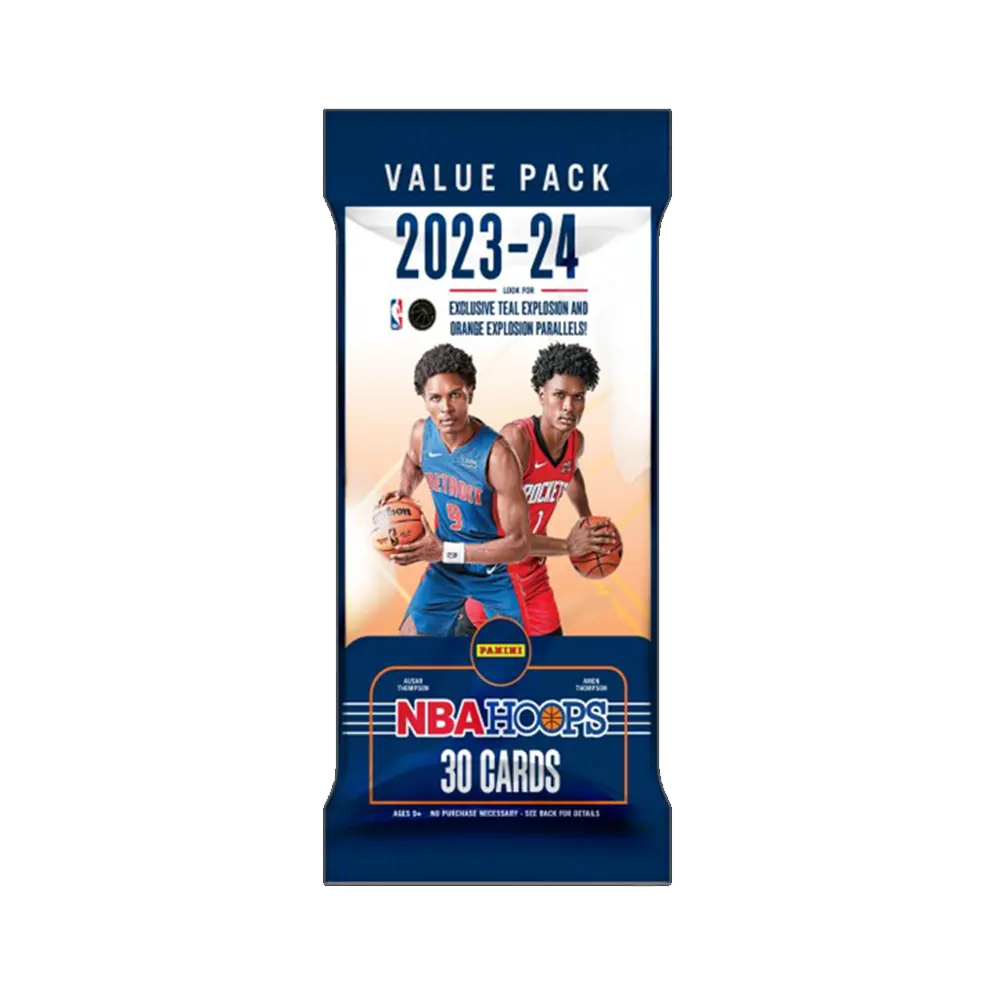 2023-24 NBA Hoops Basketball Trading Cards Fat Pack - Collectible Sports Cards for NBA Fans & Trading Card Game Enthusiasts - Perfect for Gifts, Collecting, and Game Nights