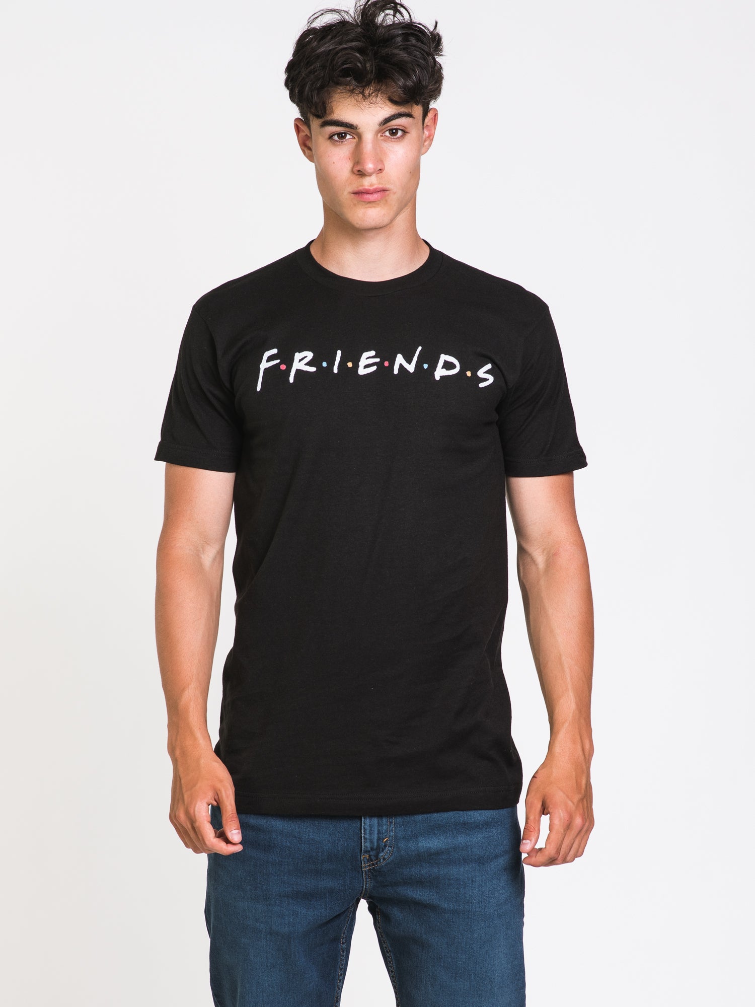 BIOWORLD Friends Logo Graphic T-Shirt - Soft Cotton Tee for Men & Women - Perfect for Casual Wear, TV Show Fans & Gift Giving