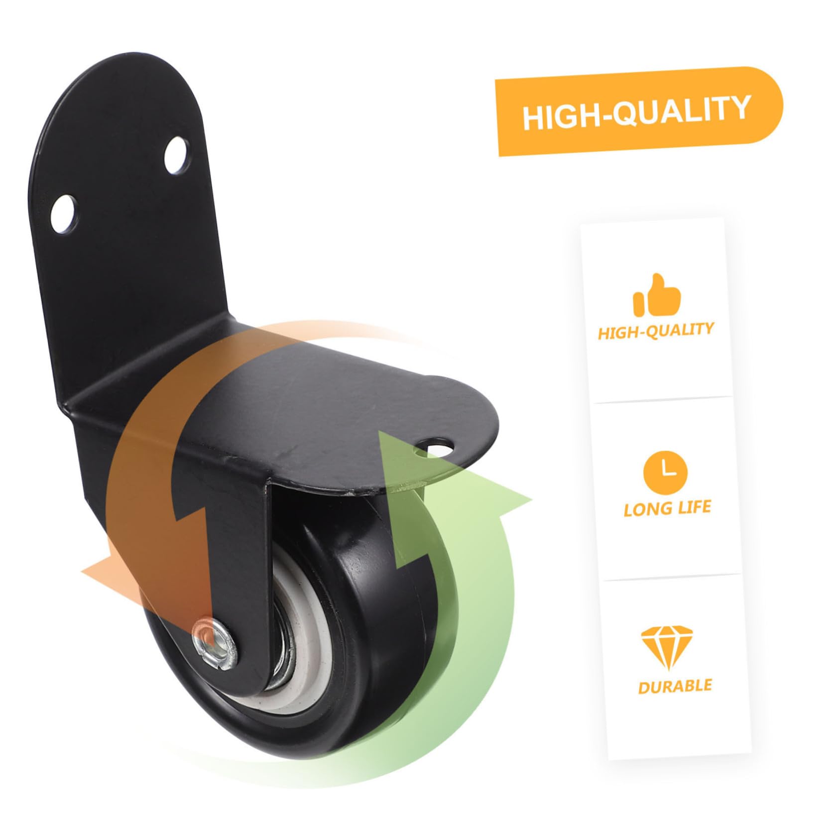 90 Degree Isolation Speaker Pads & Caster Wheels Set - 4 Wheels & 8 Mats for Outdoor Speakers - Perfect for Patio, Garden & Poolside Audio Setup