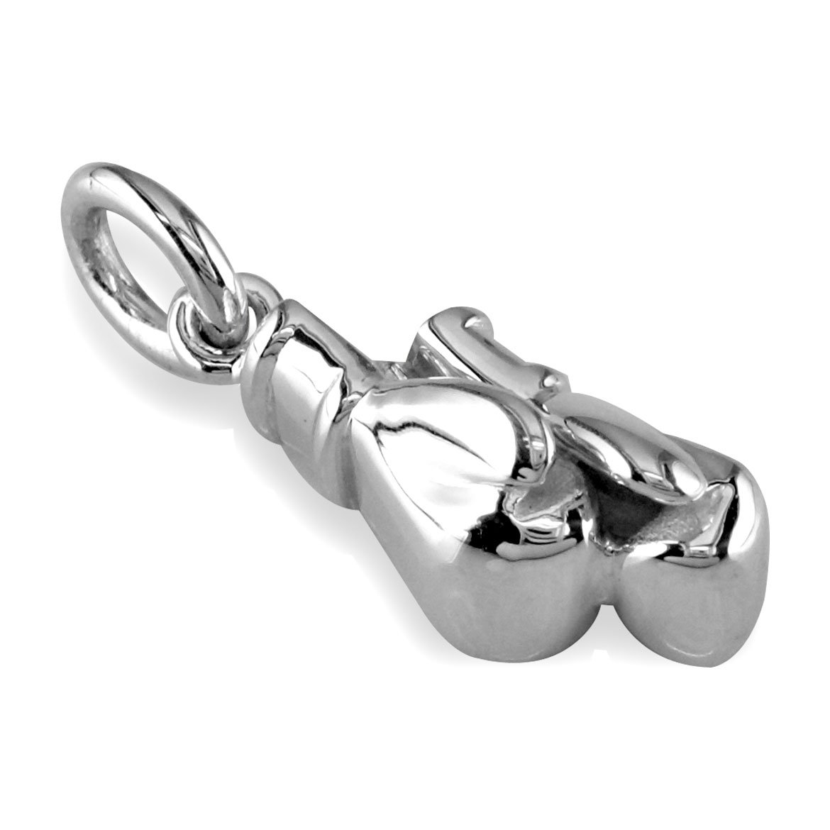 Sterling Silver Solid Boxing Gloves Charm - Durable & Stylish Boxing Jewelry for Fighters & Fans - Perfect for Boxing Gifts, Training Motivation & Sports Fashion Accessories