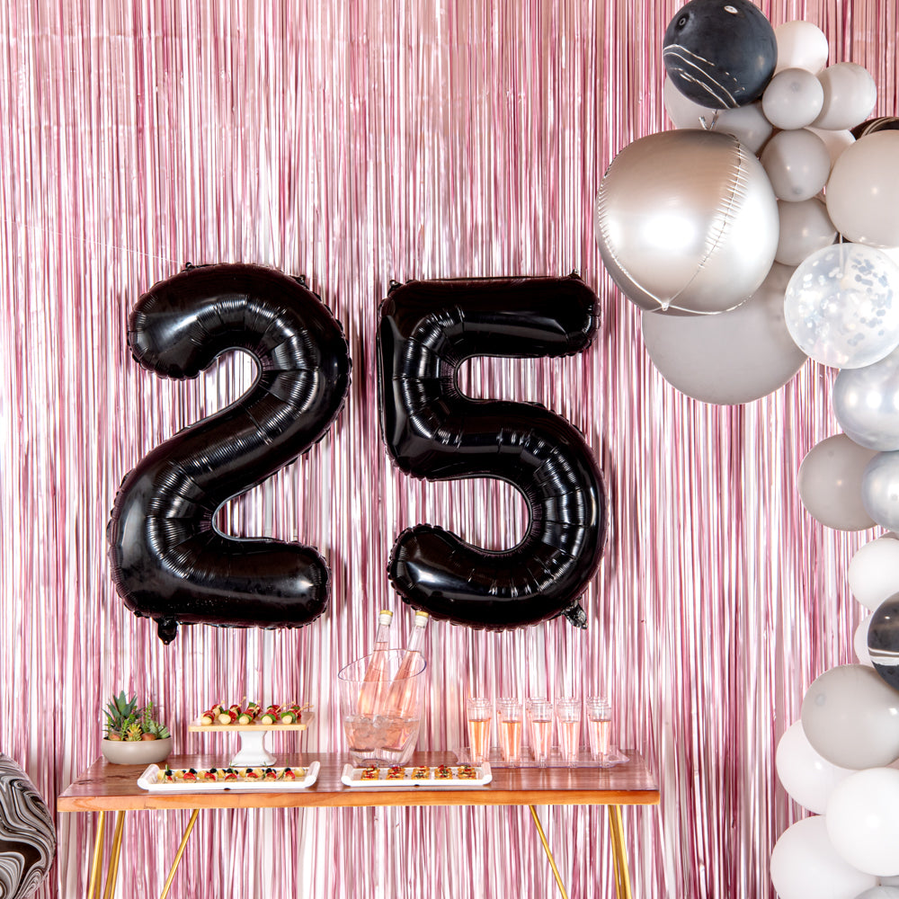 Balloonify Black Mylar Number 5 Balloon - 40 Inch Large Foil Balloon for Birthday Parties, Anniversaries & Celebrations - 1 Count Box