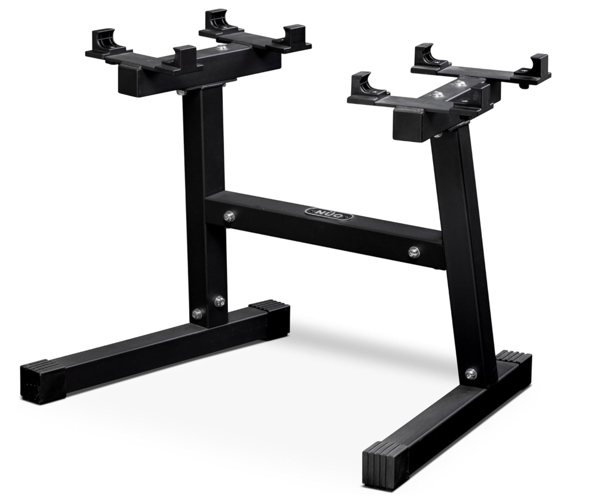 NUOBELL Adjustable Dumbbell Stand - Heavy Duty Fitness Equipment for Home Gym, Garage & Workout Space - Perfect for Weight Training, Strength Exercises & CrossFit