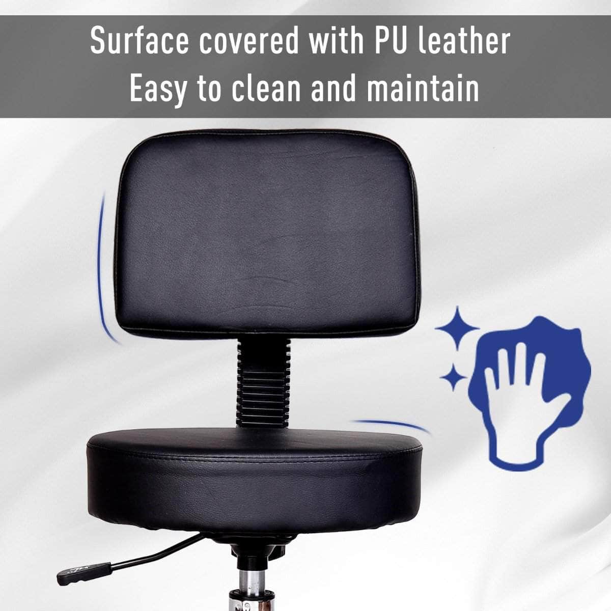 Adjustable Salon Massage Stool with Swivel & Wheels - 2 Color Options for Therapists & Spa Professionals | Perfect for Massage Therapy, Beauty Salons & Home Use